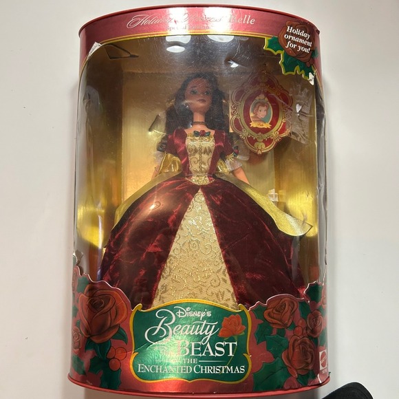 Disney Holiday Princess Belle Doll Beauty Beast Enchanted Christmas Ornament - Picture 1 of 10